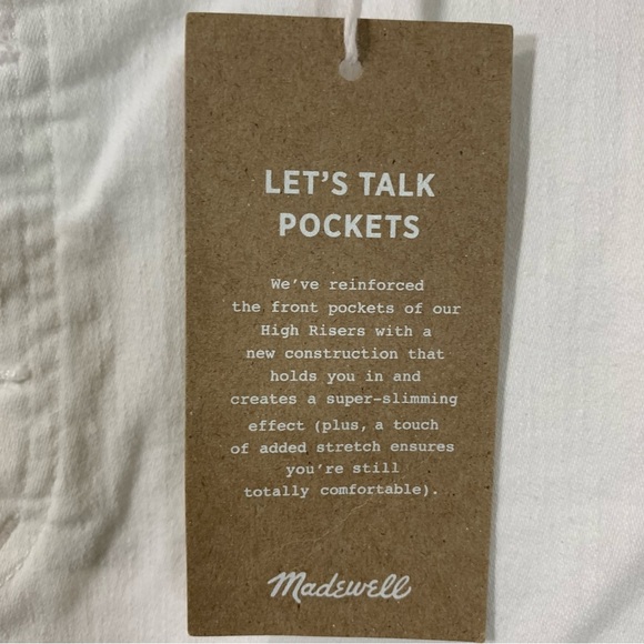Madewell High Rise Skinny Jeans White Button Fly Tall - Picture 12 of 14